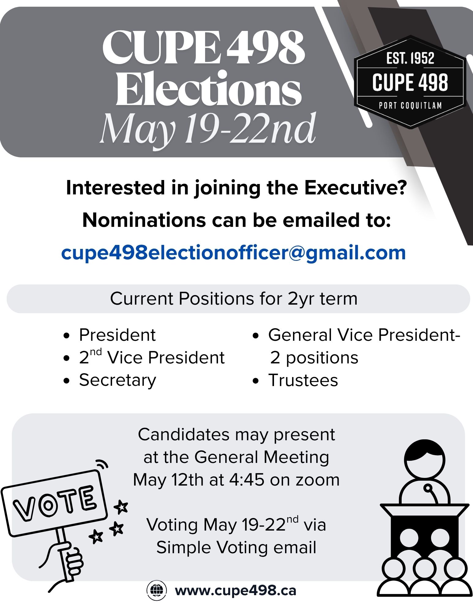 CUPE 498 Elections
